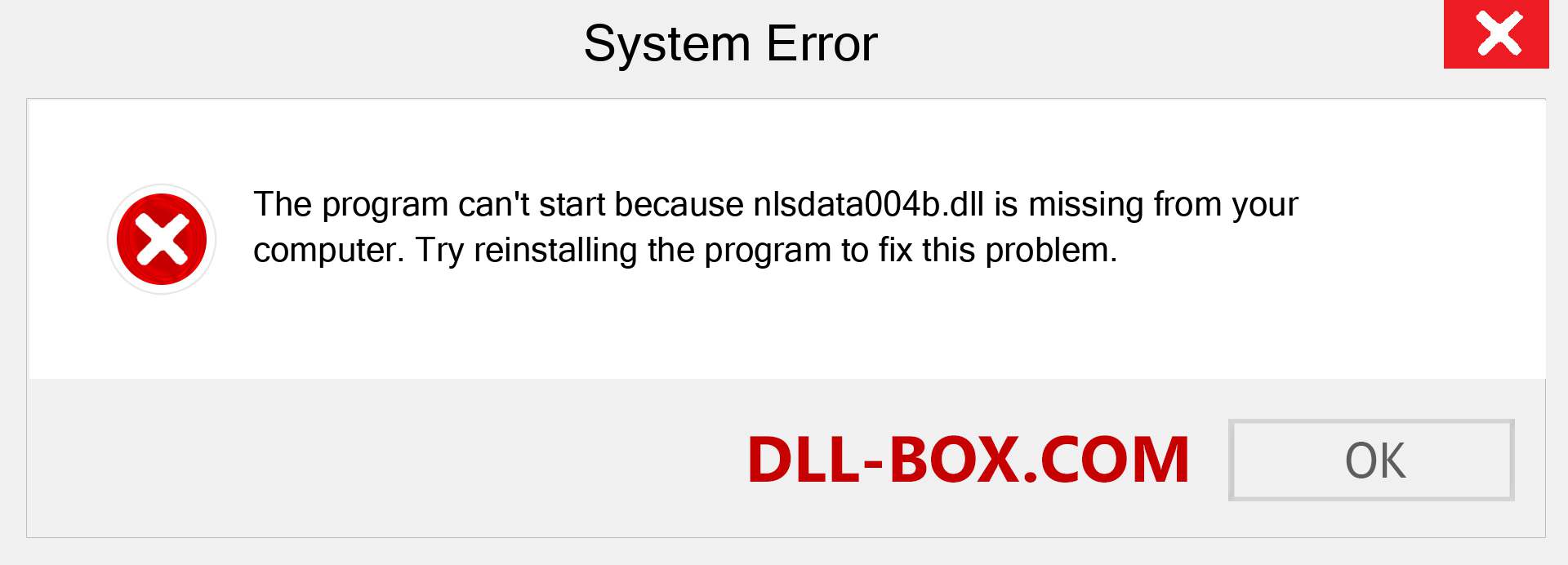  nlsdata004b.dll file is missing?. Download for Windows 7, 8, 10 - Fix  nlsdata004b dll Missing Error on Windows, photos, images
